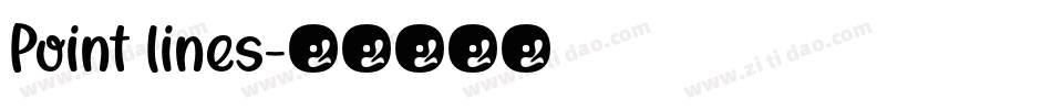 Point lines字体转换